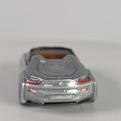 Hot Wheels 2015 BMW i8 Roadster Convertible Silver Die-Cast Car
