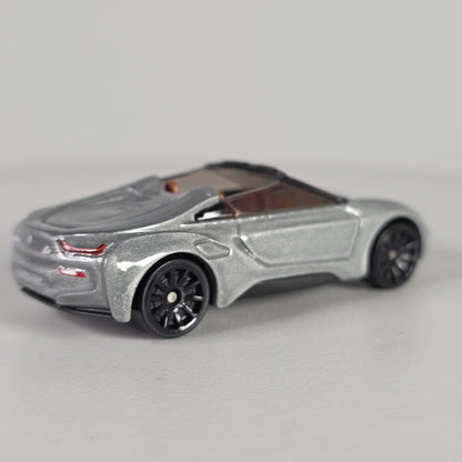 Hot Wheels 2015 BMW i8 Roadster Convertible Silver Die-Cast Car