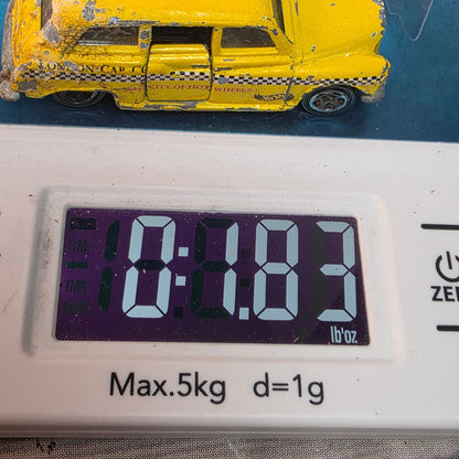 Vintage Hot Wheels London Taxi Yellow Black Checkers London Cab Co. #619 Diecast  I'll