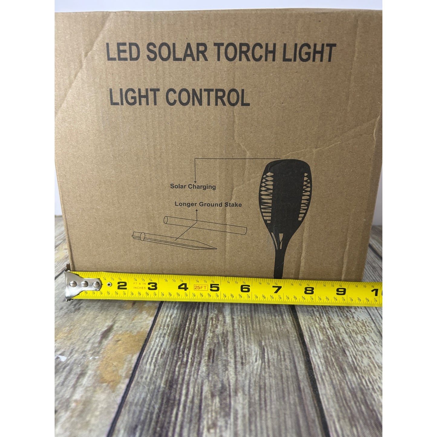 Solar-Powered Flickering Flame Torch Light For Outdoors