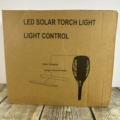 Solar-Powered Flickering Flame Torch Light For Outdoors