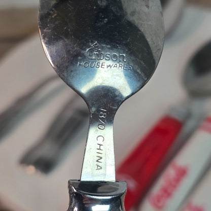 Vintage Coca-Cola & Gibson Stainless Steel Silverware Set