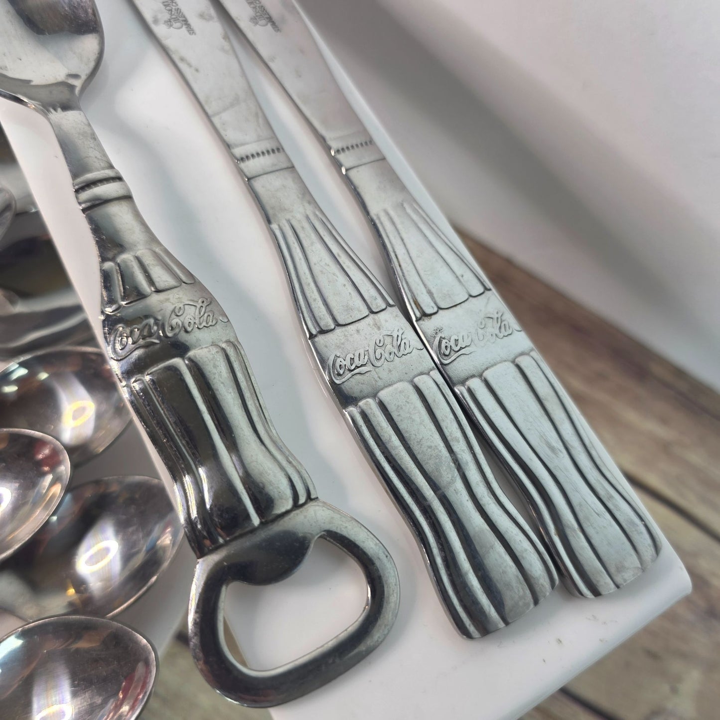 Vintage Coca-Cola & Gibson Stainless Steel Silverware Set