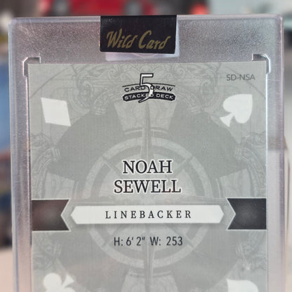 2023 Wild Card Noah Sewell 1/1 Rainbow Gold On-Card Auto Rookie RC