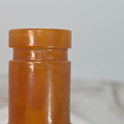 Vintage Amber & Yellow Bakelite Cane Or Umbrella Handle With Carved Detailing