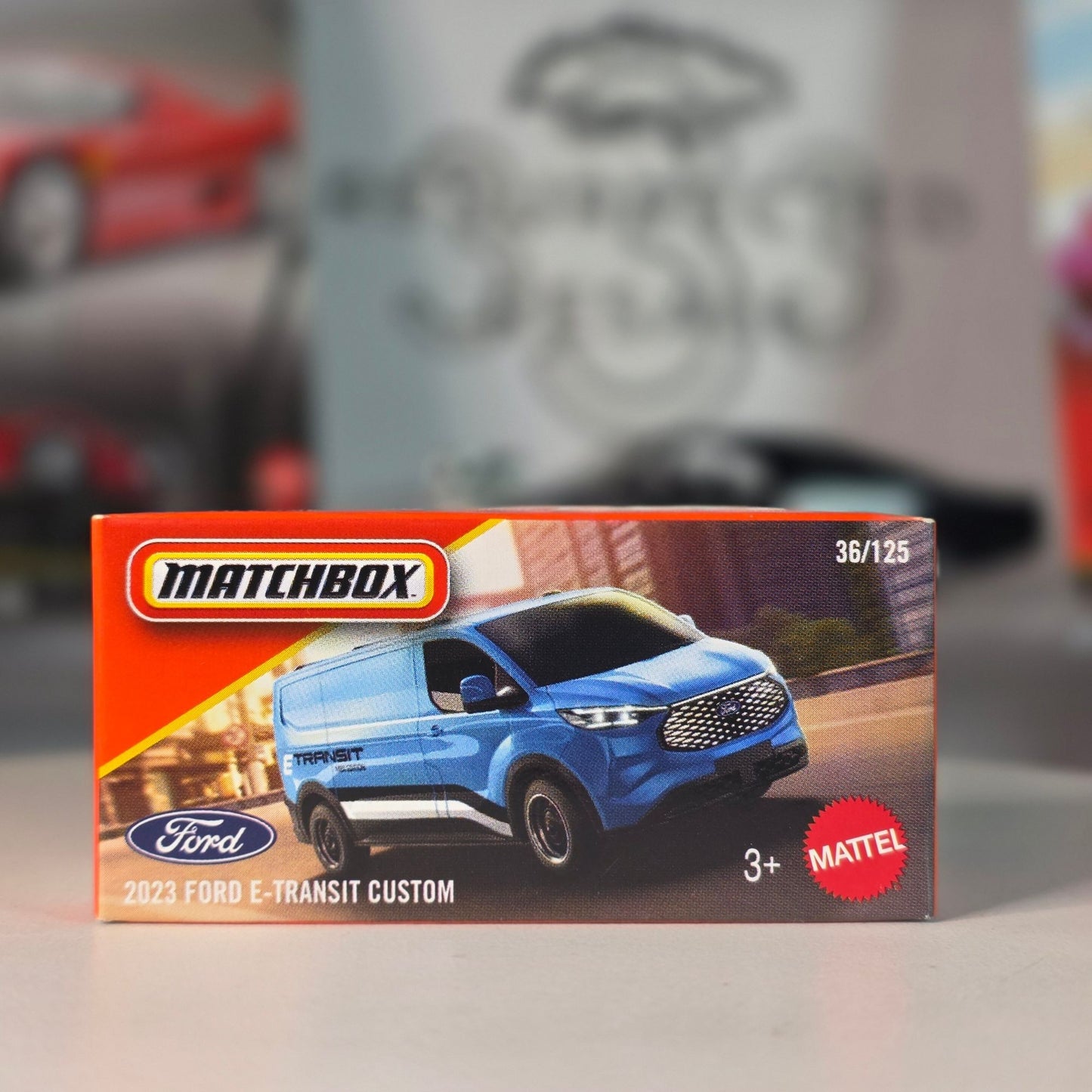 Matchbox 2026 2023 Ford E-Transit Custom Blue 36/125 PowerGrab NIB Licensed