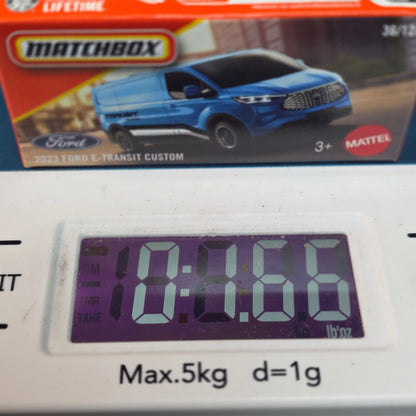 Matchbox 2026 2023 Ford E-Transit Custom Blue 36/125 PowerGrab NIB Licensed