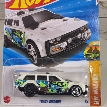 Hot Wheels Track Dwagon 184/250 Diecast Car White W/ Colorful Graphics 2023 Model