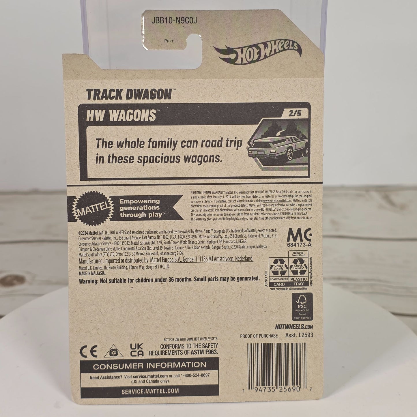 Hot Wheels Track Dwagon 184/250 Diecast Car White W/ Colorful Graphics 2023 Model