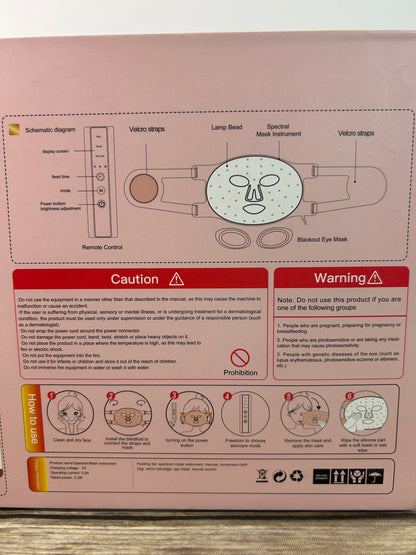 KETAN LED Light Therapy Mask, Blue Red Light Therapy Facial Skin Care Mask