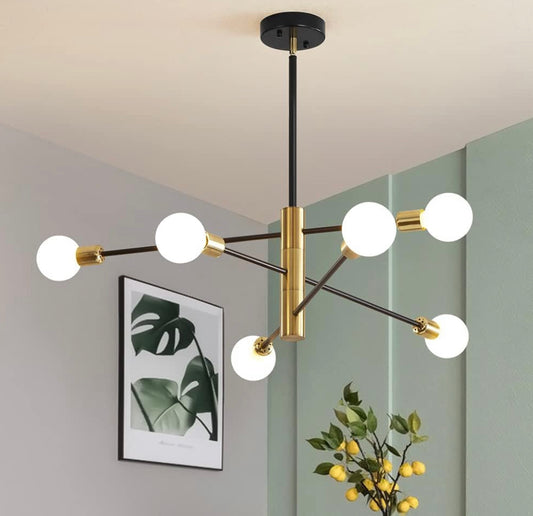 NIOB Deyidn Sputnik Chandelier Mid Century Modern Industrial E26 Pendant Lighting Chandeliers