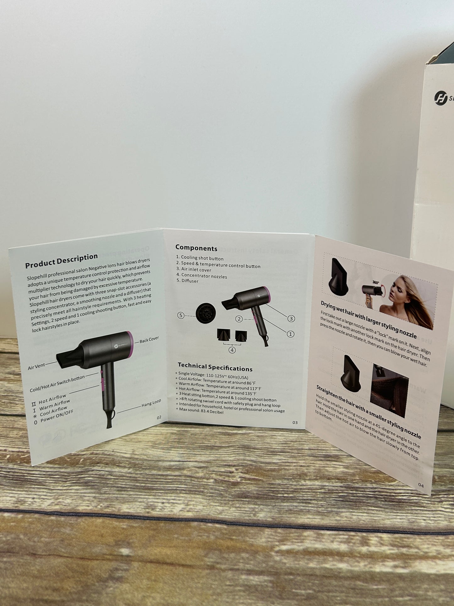 Hair Dryer, Slopehill (Safety Upgraded) 1800W Professional Ionic Hairdryer for Hair Care