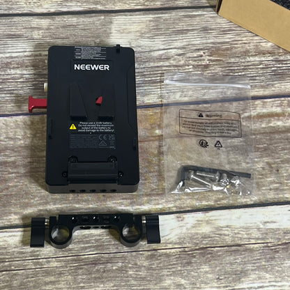 NIB New NEEWER VB-A1 V Mount Battery Adapter Plate 15mm Dual Rod Clamps SKU: 66603062