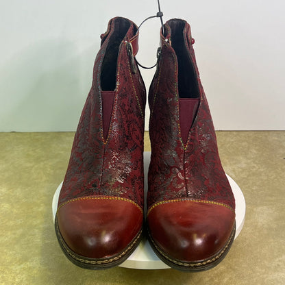 New L'Artiste Women’s Red Calming Bootie Size EU 41 US 9.5