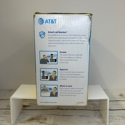 AT&T 3 Handset Answering System Caller ID Cordless Phone CL82307