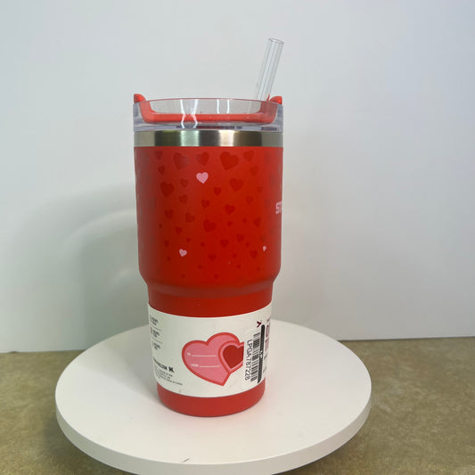 New Stanley ❤️ Valentine's Day 20OZ Flowstate Tumbler  'Ruby Hearts' - NEW Limited