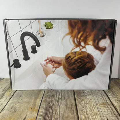 8 In. Widespread 2-Handle Low Arc Bathroom Faucet With Pop Drain In Matte Black