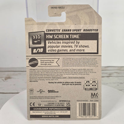 Hot Wheels Corvette Grand Sport Roadster HW Screen Time 154/250 Silver