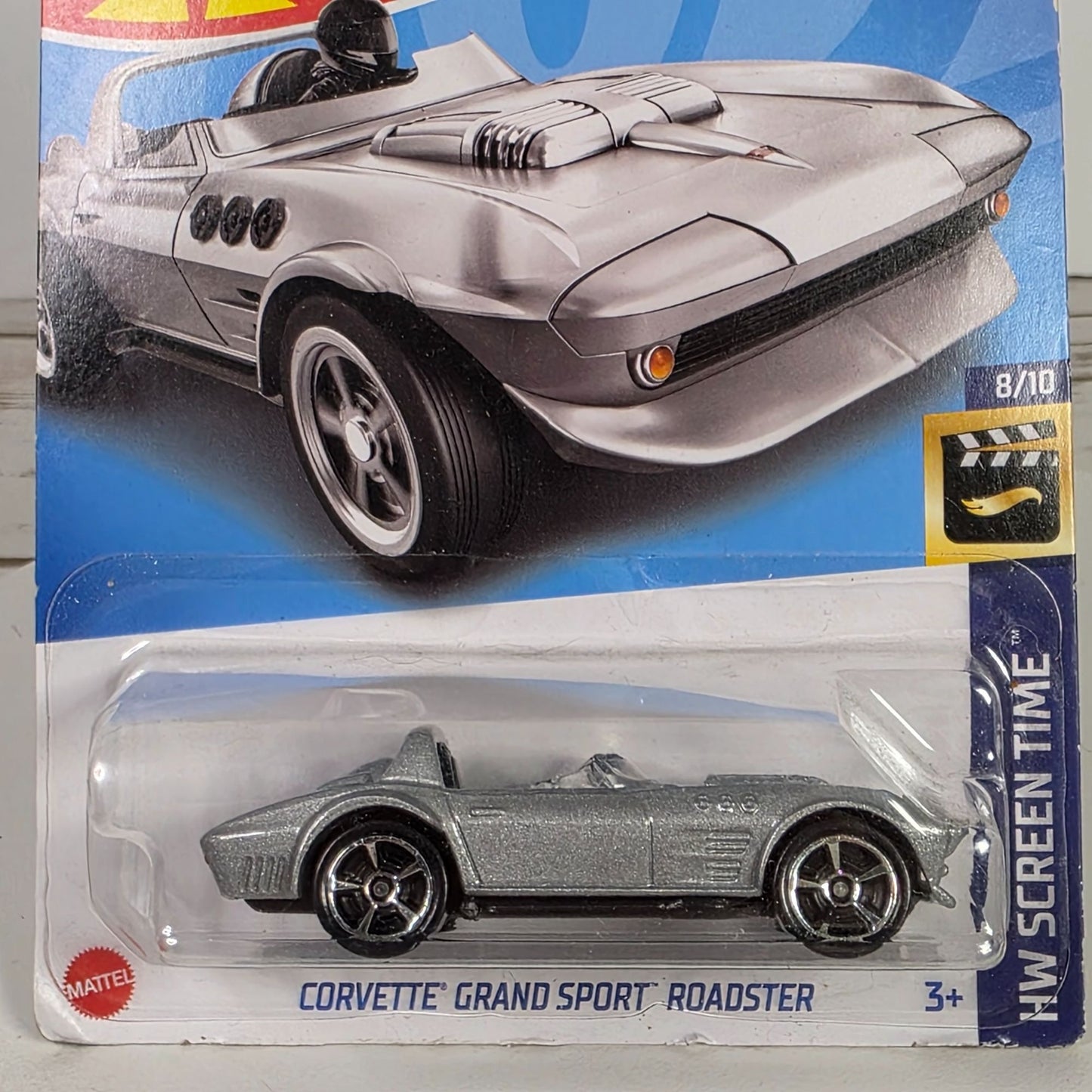 Hot Wheels Corvette Grand Sport Roadster HW Screen Time 154/250 Silver