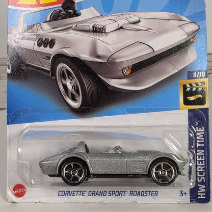Hot Wheels Corvette Grand Sport Roadster HW Screen Time 154/250 Silver