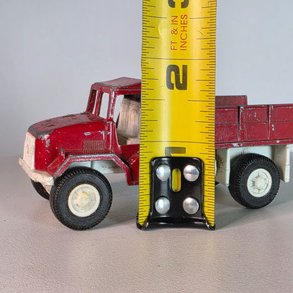 Vintage Tootsie Toy Deuce 1/2 Red & White Die-Cast Truck With Rolling Wheels