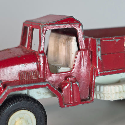 Vintage Tootsie Toy Deuce 1/2 Red & White Die-Cast Truck With Rolling Wheels