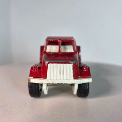Vintage Tootsie Toy Deuce 1/2 Red & White Die-Cast Truck With Rolling Wheels