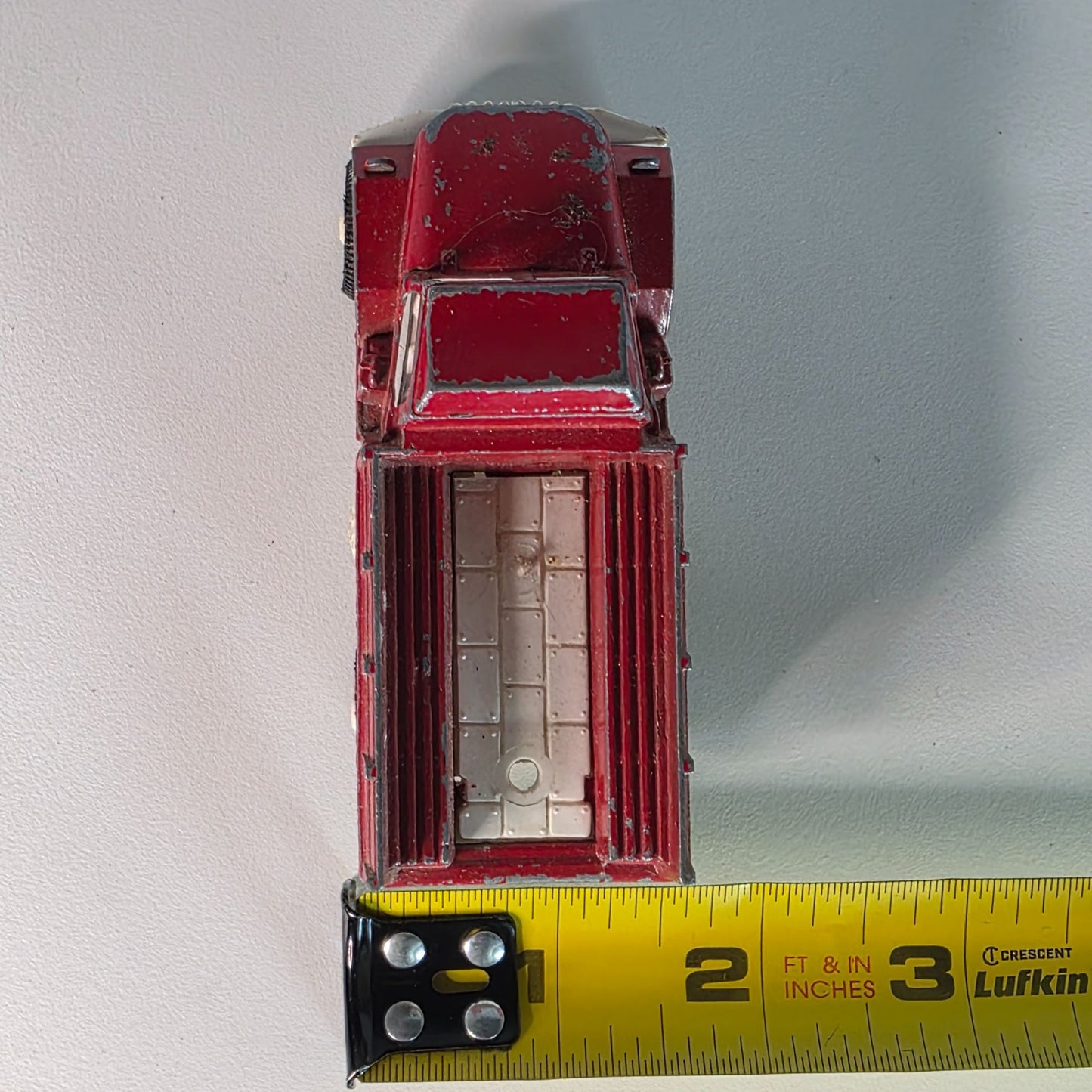 Vintage Tootsie Toy Deuce 1/2 Red & White Die-Cast Truck With Rolling Wheels