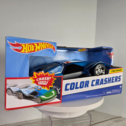 Hot Wheels Color Crashers Cyber Speeder Motorized Toy Vehicle With Lights & Sounds 3+ New In Box
