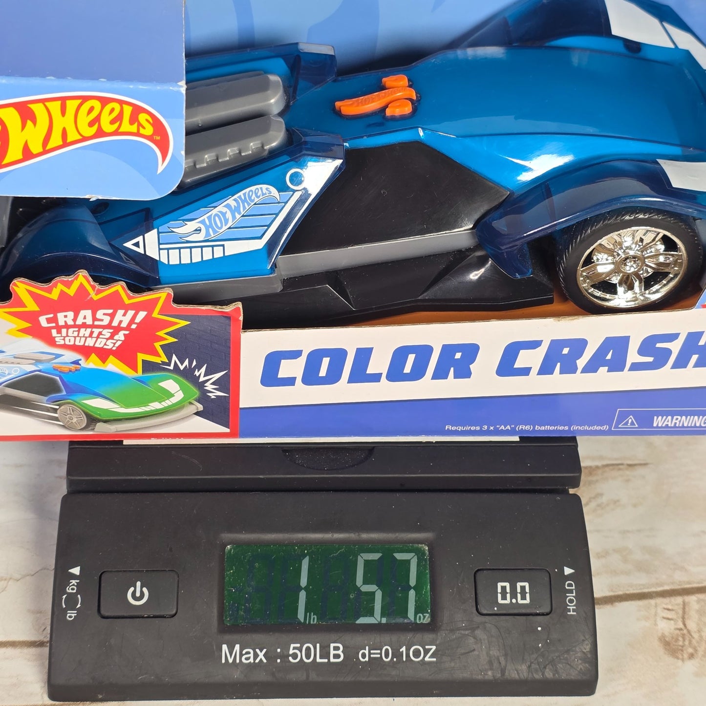 Hot Wheels Color Crashers Cyber Speeder Motorized Toy Vehicle With Lights & Sounds 3+ New In Box