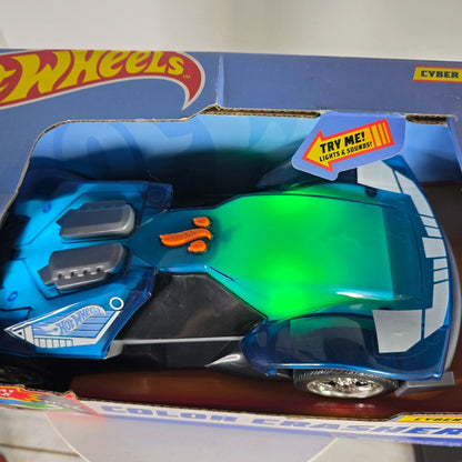 Hot Wheels Color Crashers Cyber Speeder Motorized Toy Vehicle With Lights & Sounds 3+ New In Box