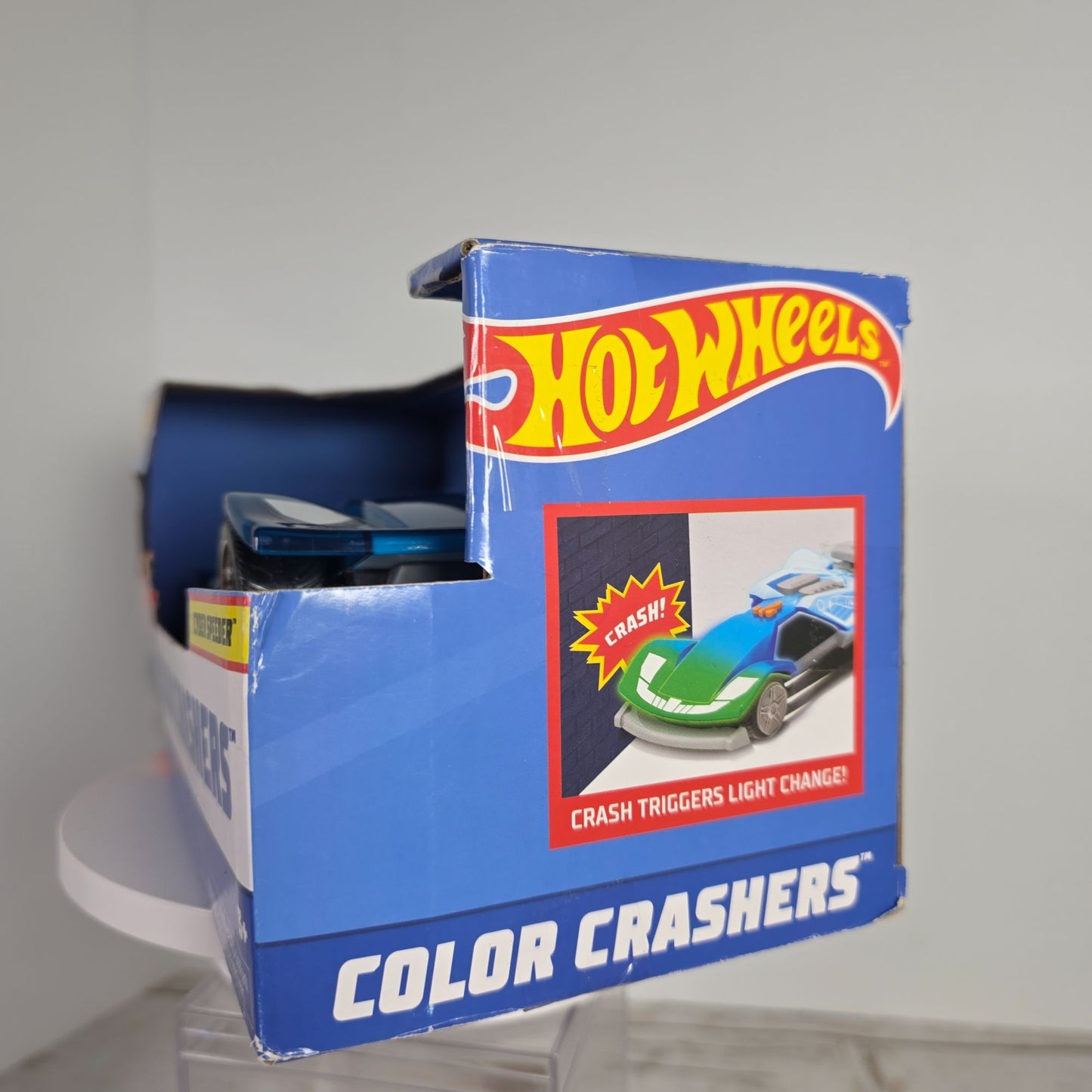 Hot Wheels Color Crashers Cyber Speeder Motorized Toy Vehicle With Lights & Sounds 3+ New In Box