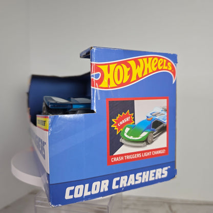 Hot Wheels Color Crashers Cyber Speeder Motorized Toy Vehicle With Lights & Sounds 3+ New In Box