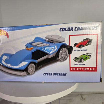 Hot Wheels Color Crashers Cyber Speeder Motorized Toy Vehicle With Lights & Sounds 3+ New In Box