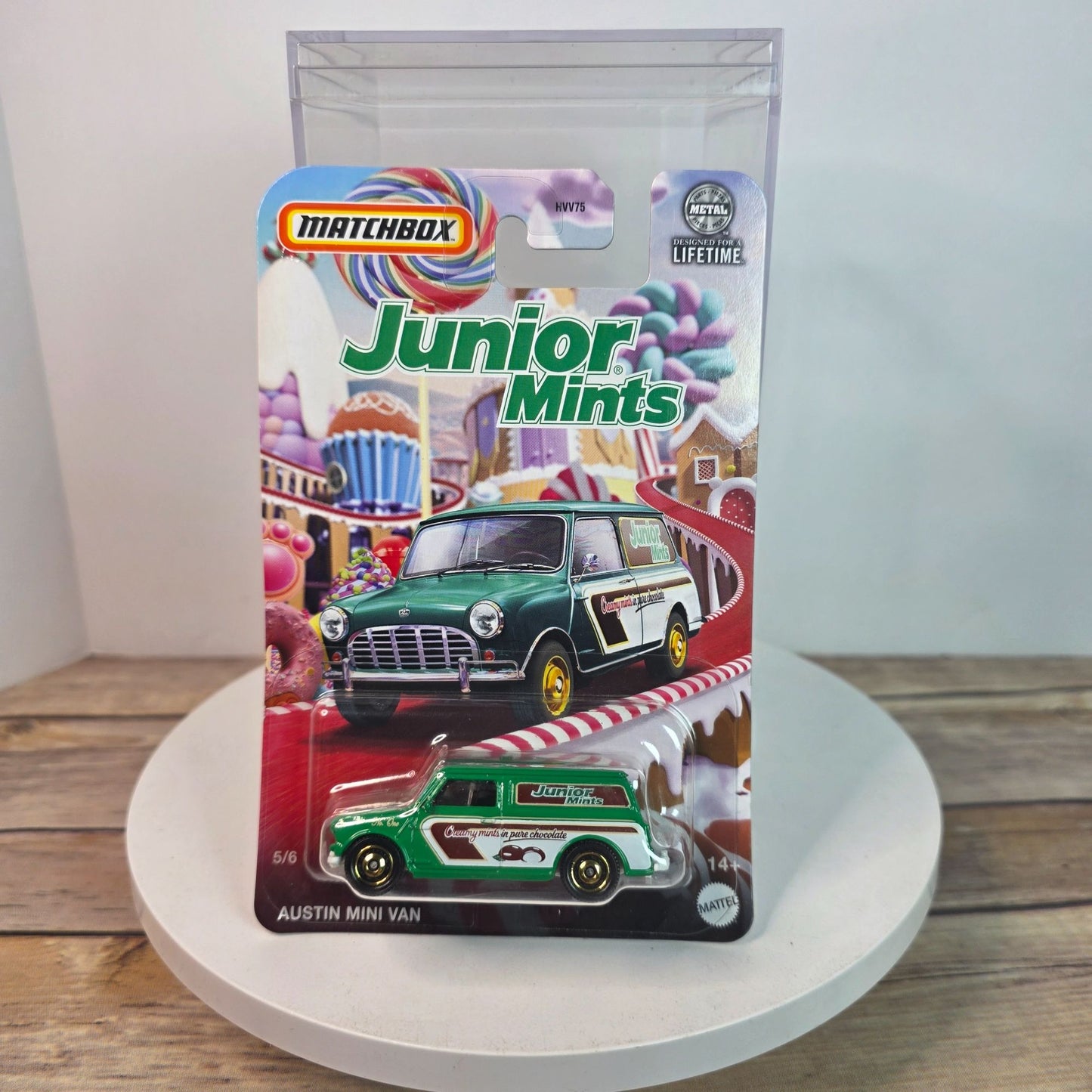 Matchbox Junior Mints Austin Mini Van Diecast Model 6/6