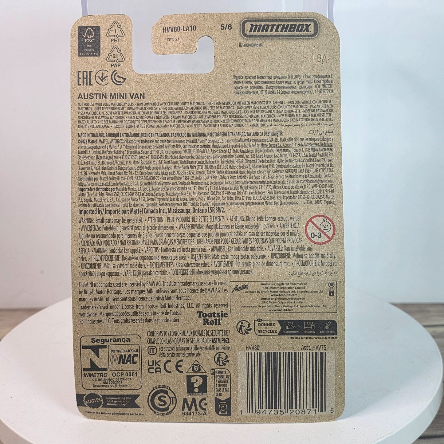 Matchbox Junior Mints Austin Mini Van Diecast Model 6/6