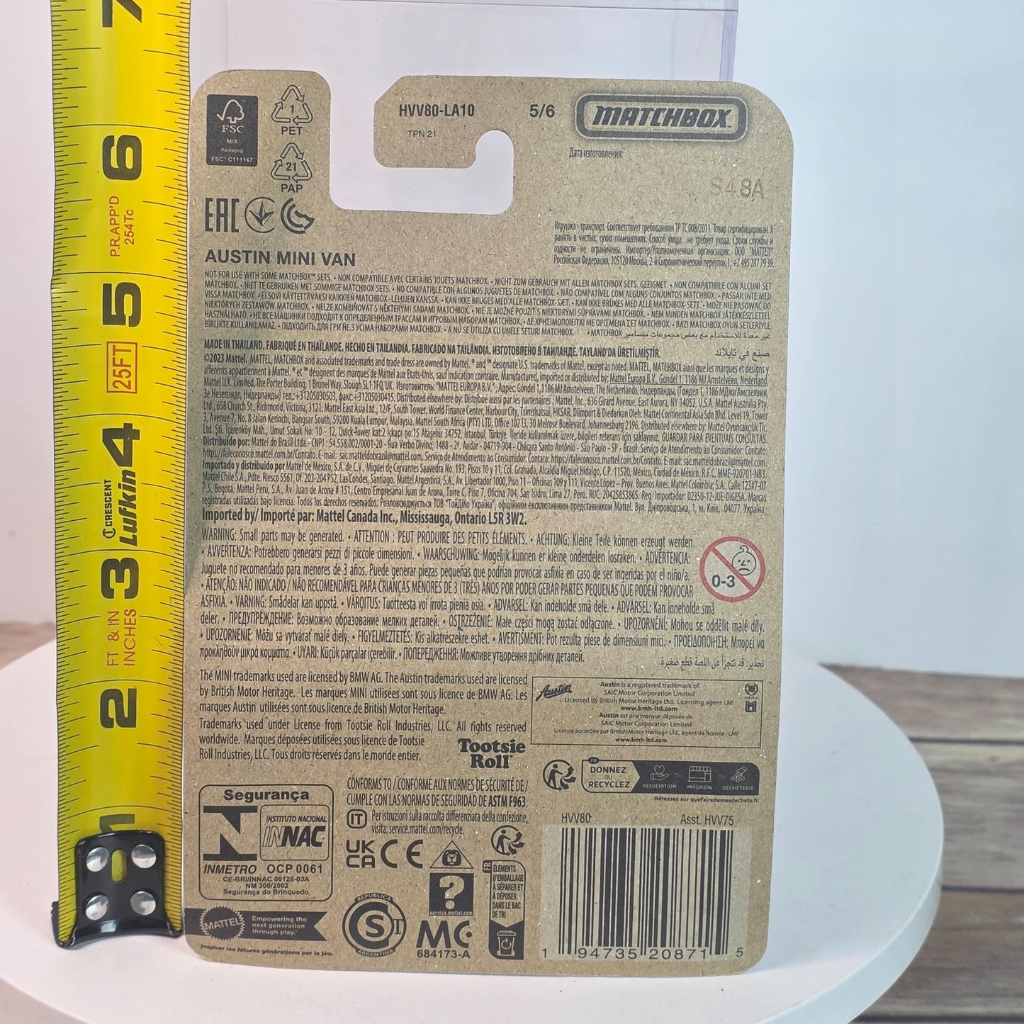 Matchbox Junior Mints Austin Mini Van Diecast Model 6/6