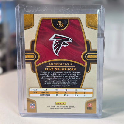 2024 Panini Gold Standard Ruke Orhorhoro Rookie RC 44/75 Falcons