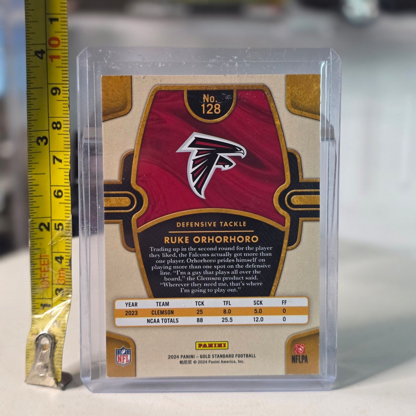 2024 Panini Gold Standard Ruke Orhorhoro Rookie RC 44/75 Falcons