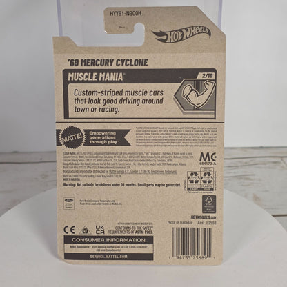 Hot Wheels 69 Mercury Cyclone Die-Cast Car 165/250 Muscle Mania Series