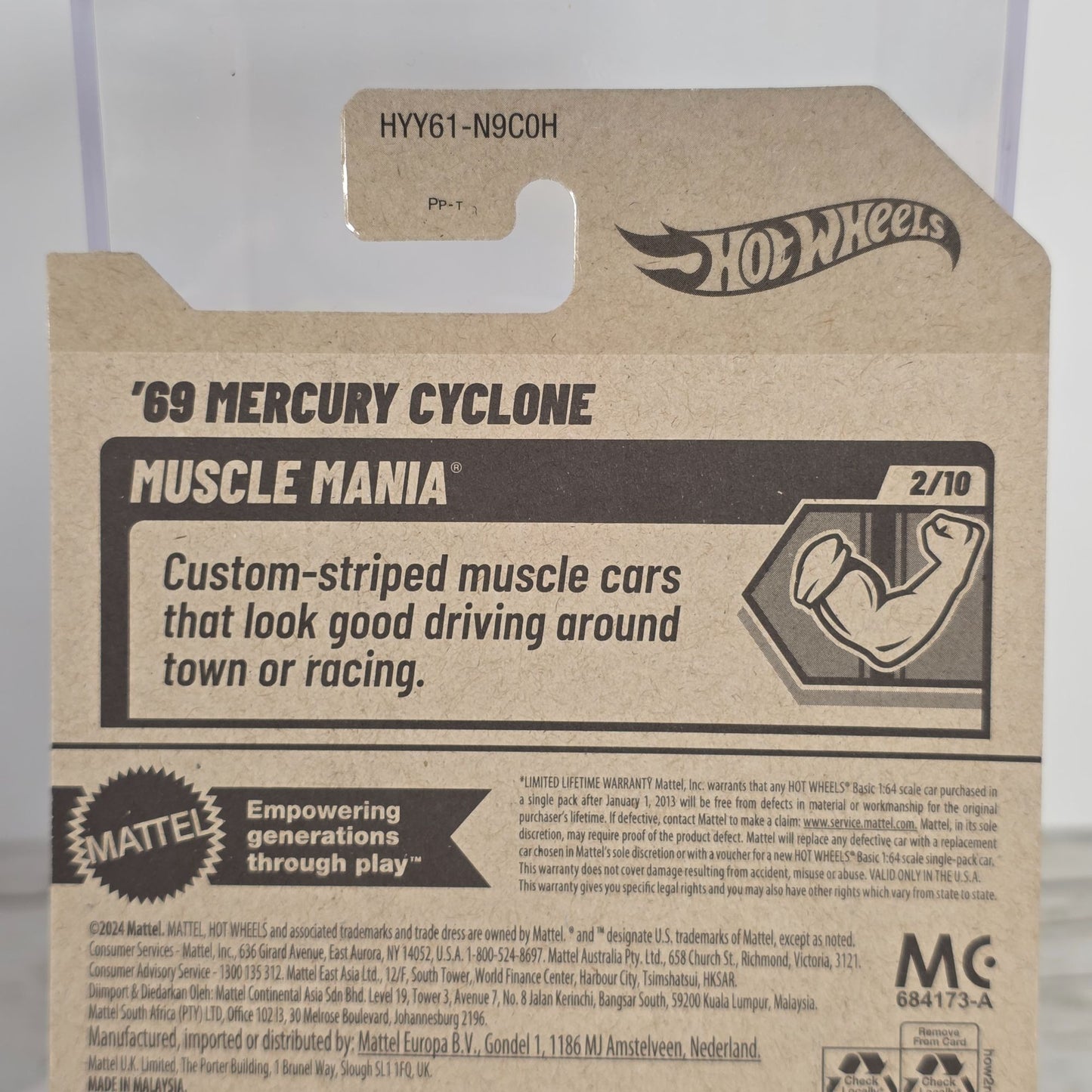 Hot Wheels 69 Mercury Cyclone Die-Cast Car 165/250 Muscle Mania Series