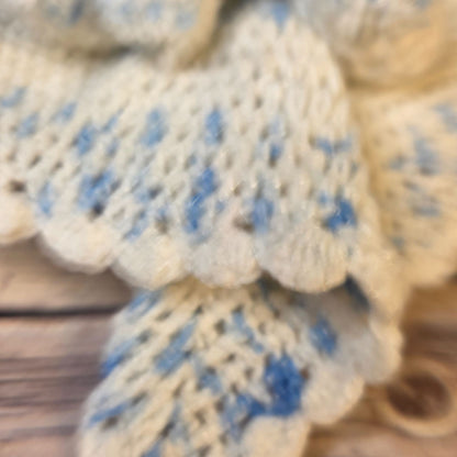 Vintage Handmade Baby Doll With Crochet Outfit & Blanket