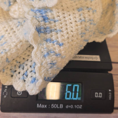 Vintage Handmade Baby Doll With Crochet Outfit & Blanket