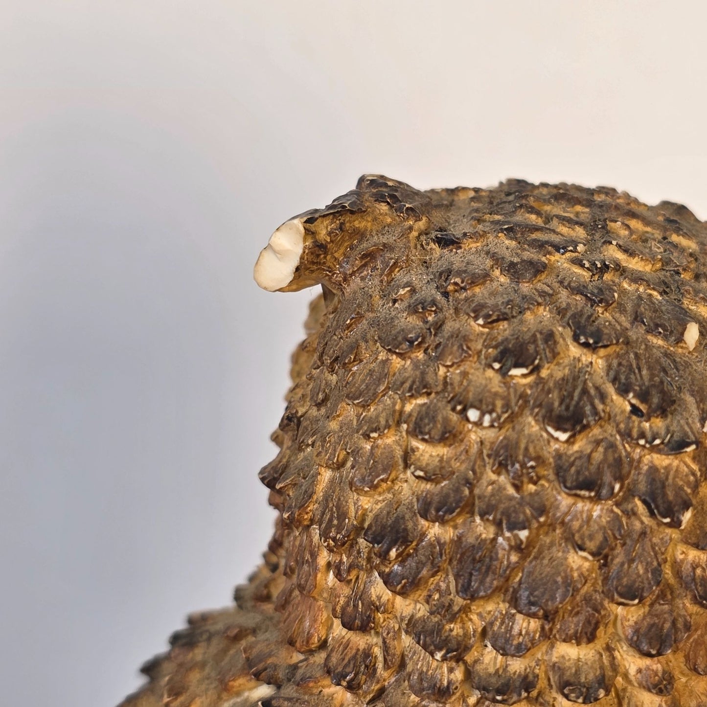 Great Horned Owl Figurine Wood Look American Wildlife Collection 5.5" Handcrafted Polyresin Sculpture