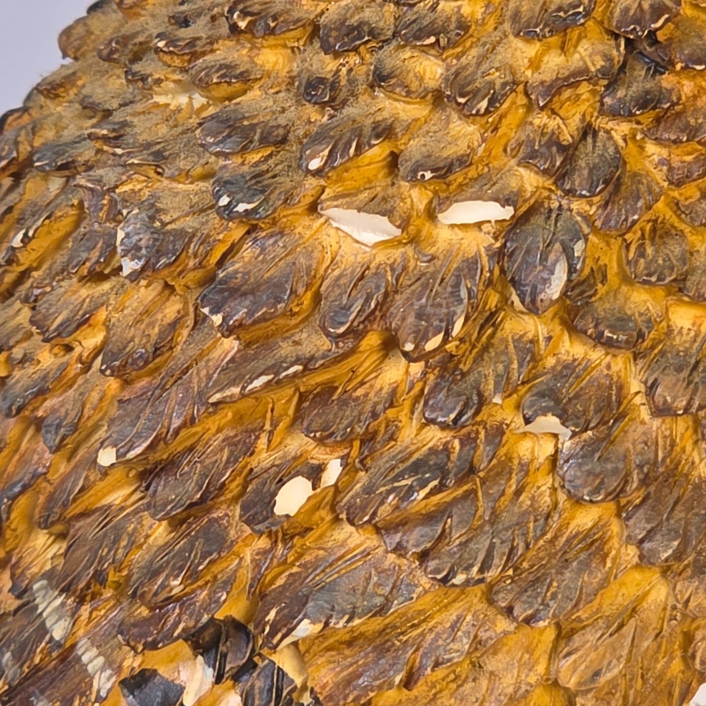 Great Horned Owl Figurine Wood Look American Wildlife Collection 5.5" Handcrafted Polyresin Sculpture