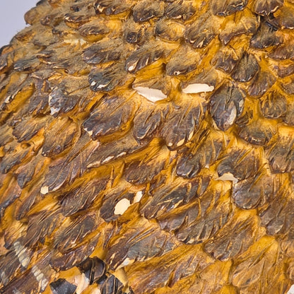 Great Horned Owl Figurine Wood Look American Wildlife Collection 5.5" Handcrafted Polyresin Sculpture