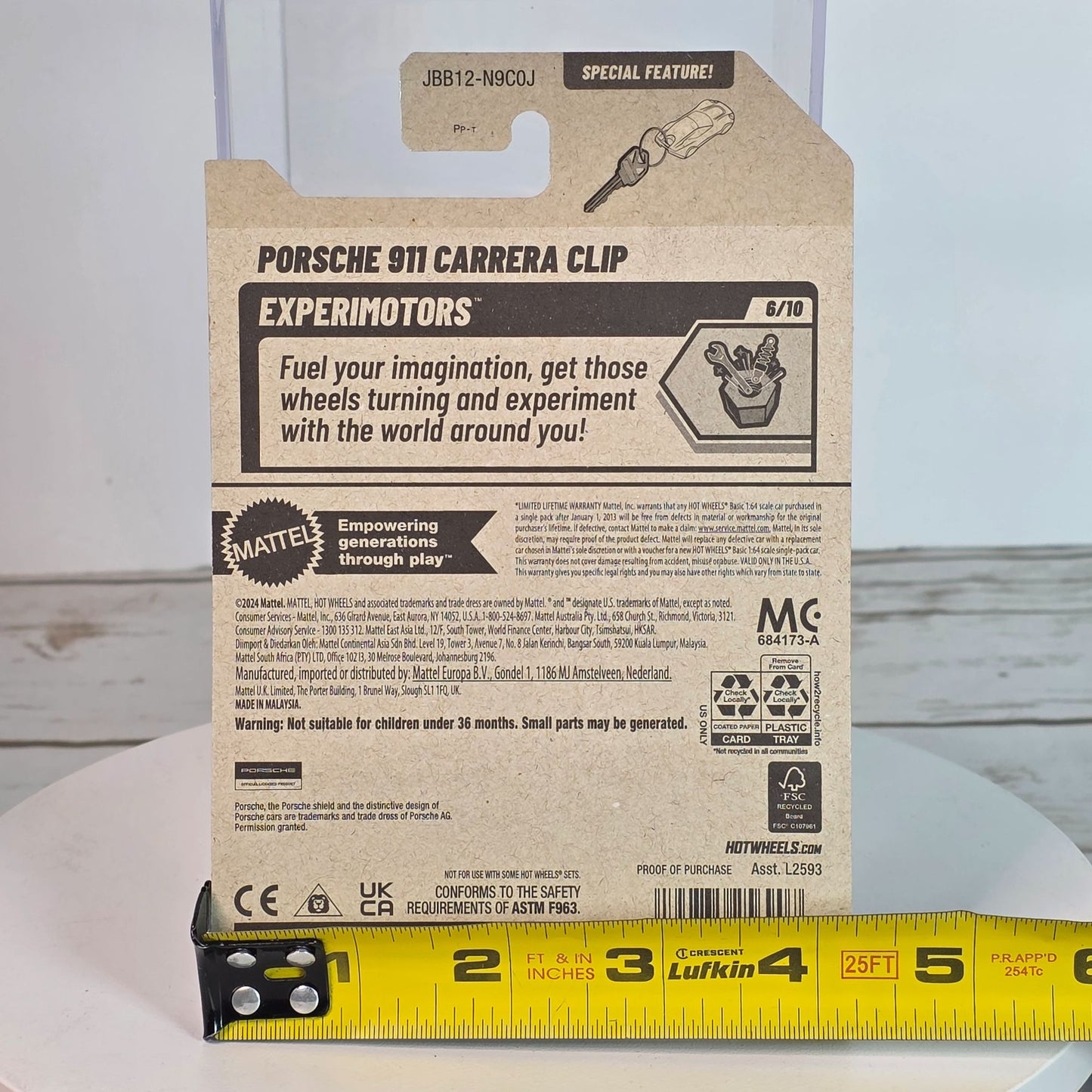 Hot Wheels Porsche 911 Carrera Clip Red Collectors Edition 187/250