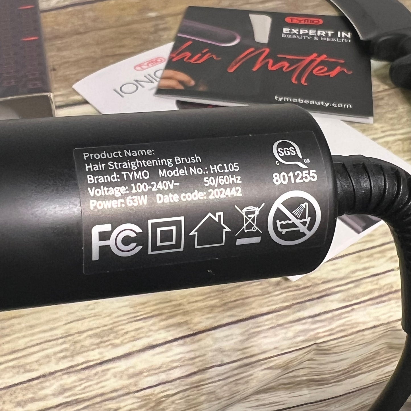 TYMO Ionic Plus Hair Straightening Brush