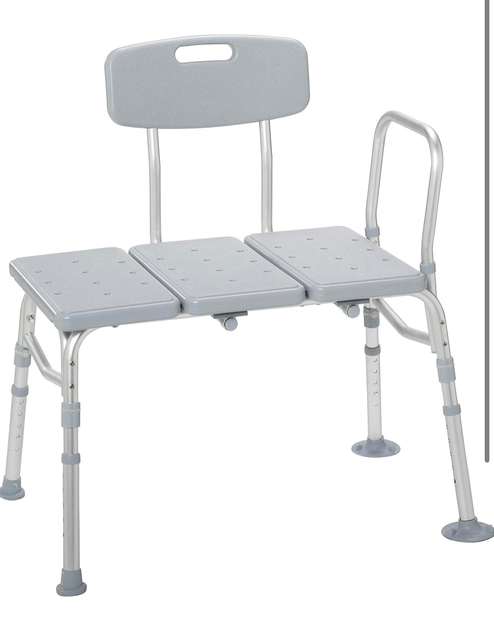 Open Box DRIVE Transfer Bench Tool-Free Back Legs Arms 12011-KD-1