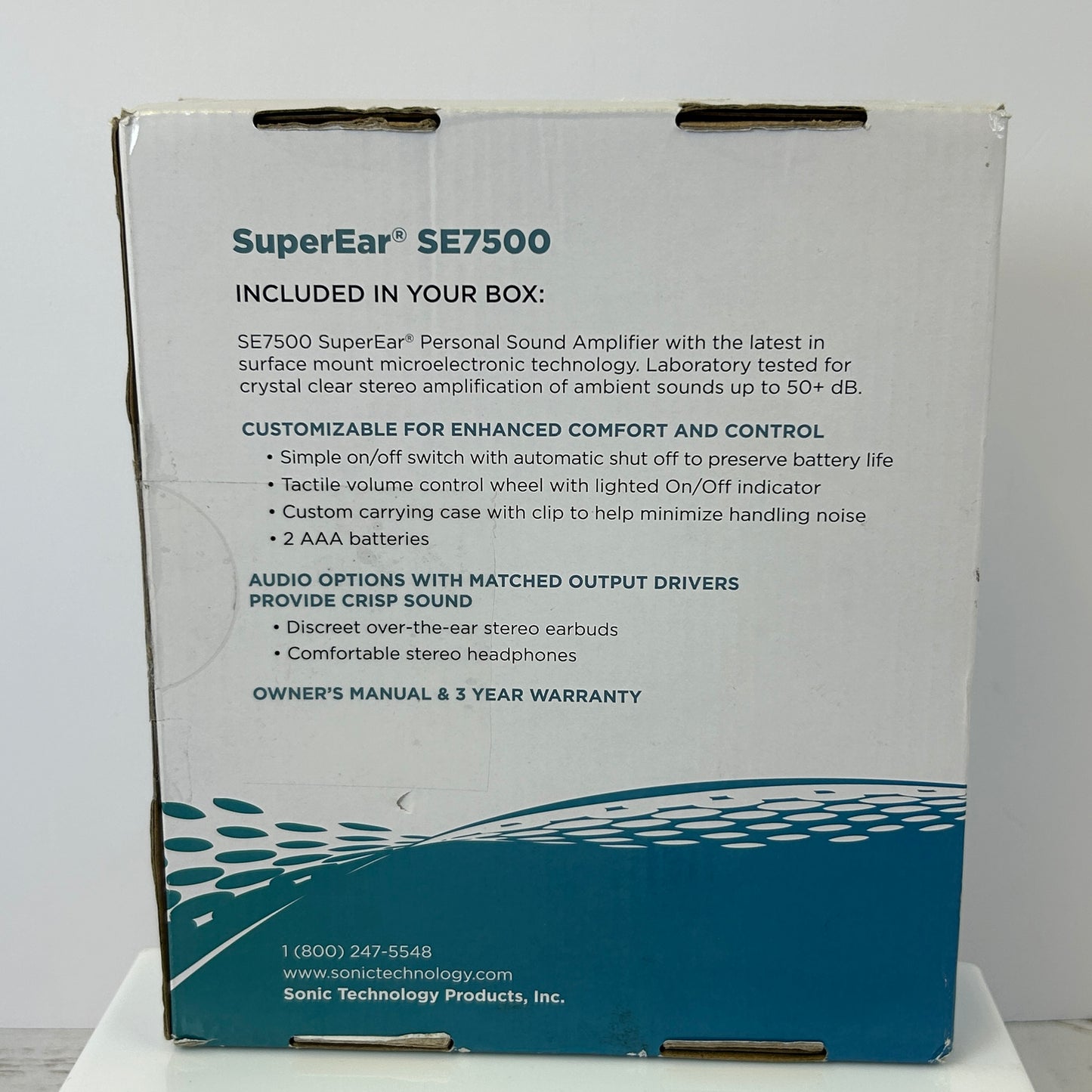 SuperEar Personal Sound Amplifier, Pocket Sound Amplifier, Headphones Plus SE7500